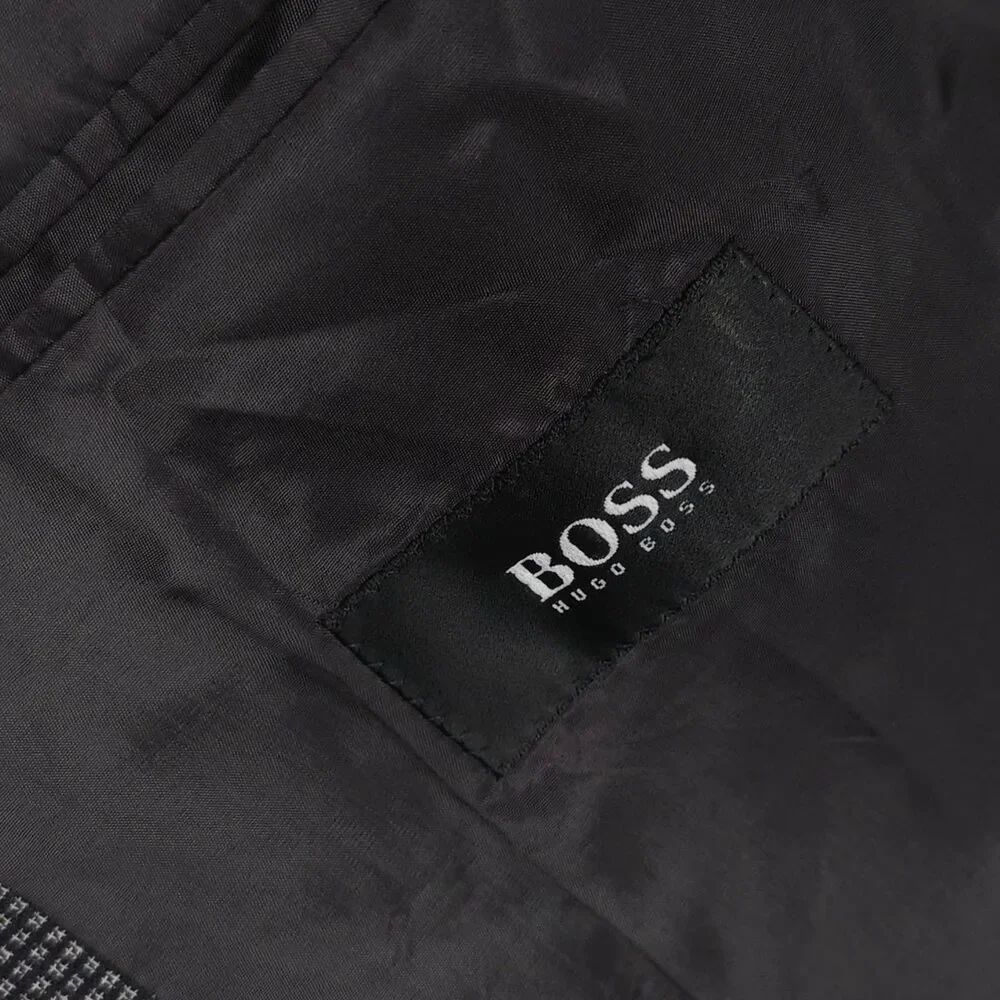 HUGO BOSS Vintage Sport Coat Blazer 44L USA MADE EINSTEIN Virgin Wool UNION MADE